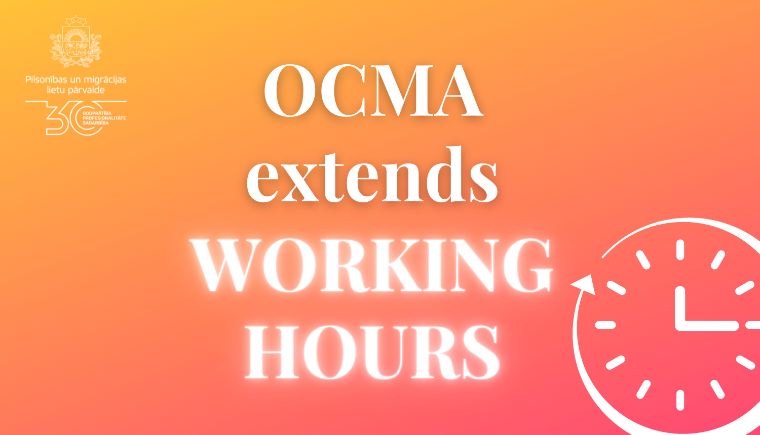 OCMA extends working hours bright visual in orange colour