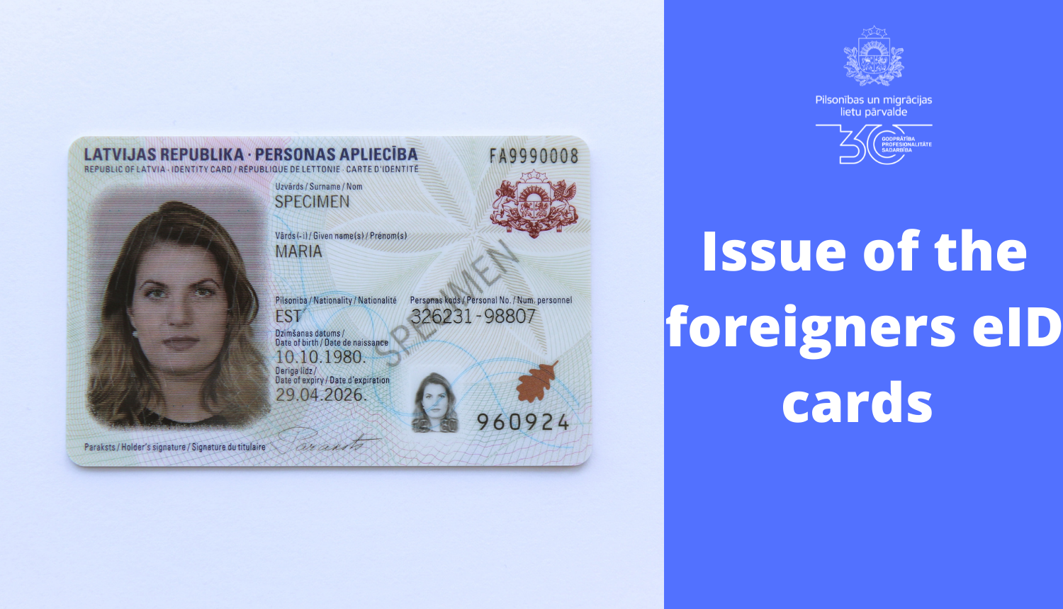 Issue of the foreigners eID cards 